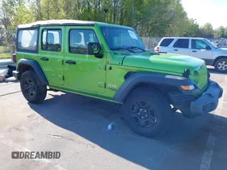 2018 Jeep Wrangler Unlimited Sport S z VIN 1C4HJXDG8JW287876, wystawiony jako IAAI lot #41990385 z przebiegiem 43 420 mil mil oraz . Historia ofert i sprzedaży dostępna na DreamBid. Obrazek 1.