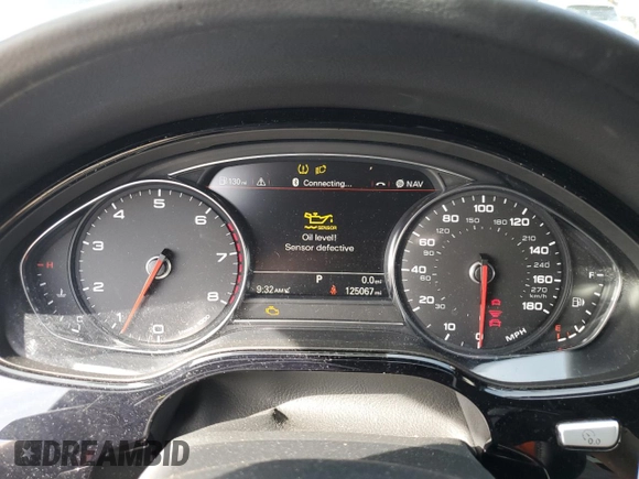 2017 Audi A8 with VIN WAU44AFD3HN015464, listed as a Copart auction lot 55099805 with 125,067 mi miles and Clean title. Bid and sale history available at DreamBid. Image 9.
