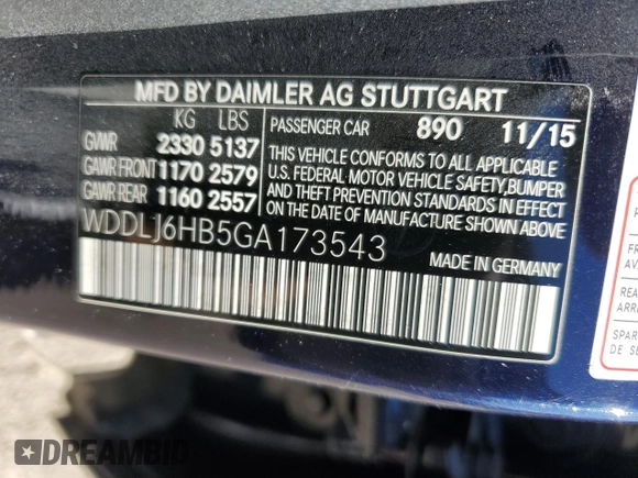 2016 Mercedes-Benz CLS with VIN WDDLJ6HB5GA173543, listed as a Copart auction lot 42086434 with 77,442 mi miles. Bid and sale history available at carsss.com. Image 12.