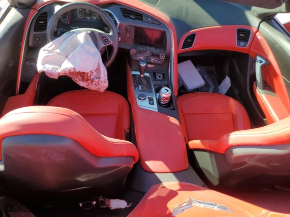 2016 Chevrolet Corvette Stingray Z51 3LT with VIN 1G1YM3D75G5111553, listed as a Copart auction lot 76590443 with NaN miles. Bid and sale history available at carsss.com. Image 8.