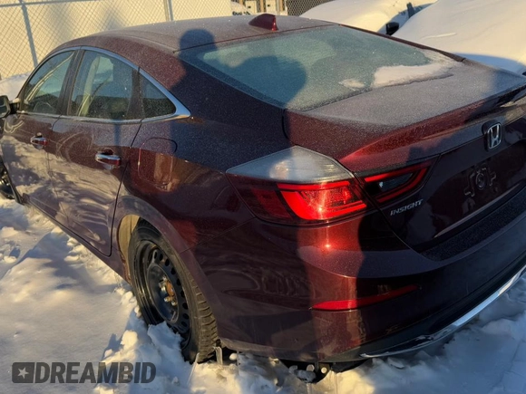 2019 Honda Insight Touring with VIN 19XZE4F76KE400076, listed as a Copart auction lot 45776605 with 184,443 mi miles and Clean Title. Bid and sale history available at carsss.com. Image 3.