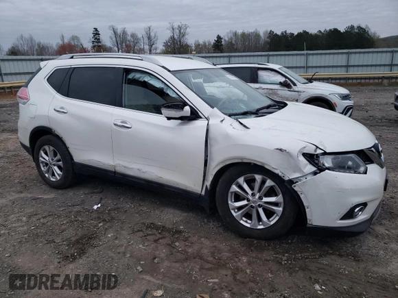 2015 Nissan Rogue SV with VIN 5N1AT2MVXFC805004, listed as a Copart auction lot 51209135 with 125,639 mi miles and Salvage Title. Bid and sale history available at DreamBid. Image 4.