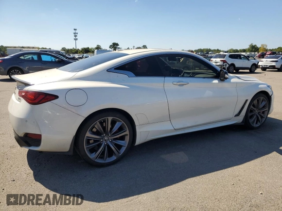 2021 Infiniti Q60 Red Sport 400 with VIN JN1FV7LL3MM560753, listed as a Copart auction lot 69859814 with 38,625 mi miles and Salvage title. Bid and sale history available at DreamBid. Image 3.