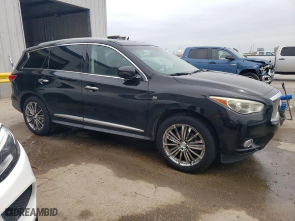 2014 Infiniti QX60 with VIN 5N1AL0MN0EC542234, listed as a Copart auction lot 50624225 with 79,720 mi miles and Salvage Title. Bid and sale history available at carsss.com. Image 4.