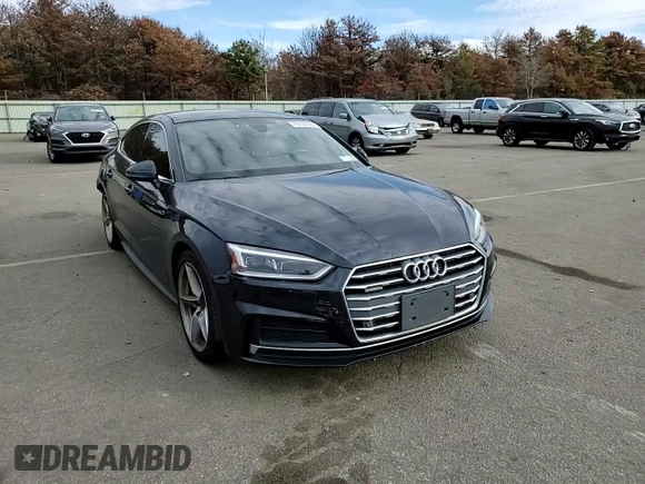 2018 Audi A5 Sportback Premium Plus with VIN WAUENCF54JA057838, listed as a Copart auction lot 75138723 with 0 mi miles. Bid and sale history available at carsss.com. Image 10.