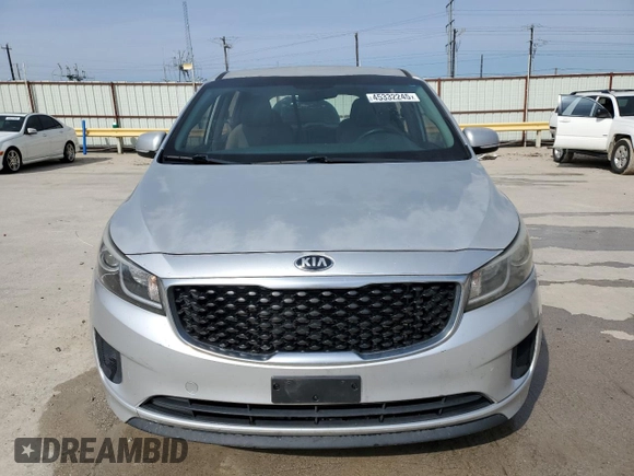 2016 Kia Sedona L with VIN KNDMA5C16G6206463, listed as a Copart auction lot 45332245 with 148,462 mi miles and Salvage Title. Bid and sale history available at carsss.com. Image 5.