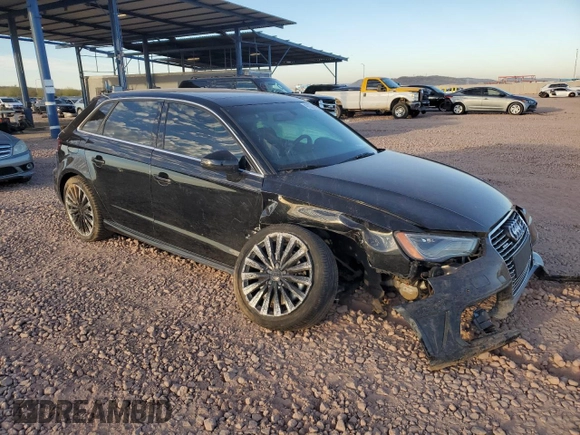 2016 Audi A3 e-tron Premium Plus with VIN WAUTPBFFXGA063284, listed as a Copart auction lot 47031145 with 77,672 mi miles and Salvage Title. Bid and sale history available at DreamBid. Image 4.