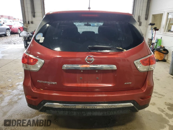 2014 Nissan Pathfinder SV with VIN 5N1AR2MM4EC657565, listed as a Copart auction lot 60885235 with 135,665 mi miles and Clean title. Bid and sale history available at DreamBid. Image 6.
