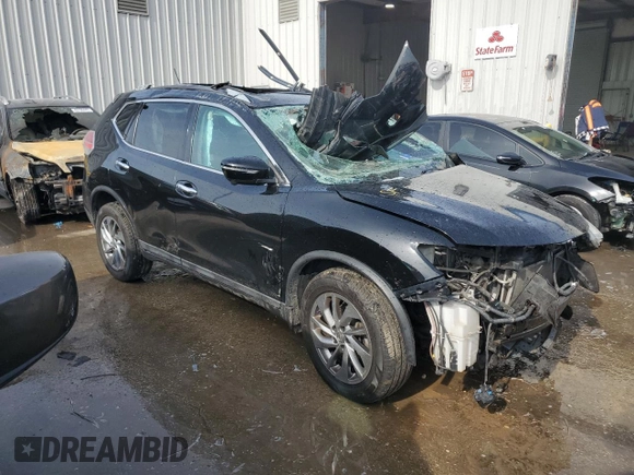 2015 Nissan Rogue SL with VIN 5N1AT2MV0FC888071, listed as a Copart auction lot 42713605 with Not Provided miles and Salvage Title. Bid and sale history available at carsss.com. Image 4.