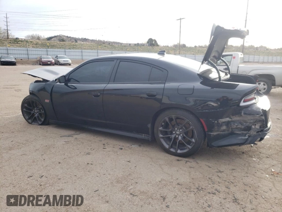 2020 Dodge Charger Scat Pack z VIN 2C3CDXGJXLH184652, wystawiony jako Copart lot #52308345 z przebiegiem 59 147 mil mil oraz Szkoda całkowita • Salvage title. Historia ofert i sprzedaży dostępna na DreamBid. Obrazek 2.