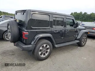 2021 Jeep Wrangler Unlimited Sahara High Altitude with VIN 1C4HJXEM9MW585183, listed as a Copart auction lot 71749574 with 21,526 mi miles and Salvage title. Bid and sale history available at DreamBid. Image 3.