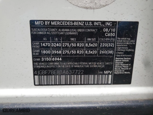 2011 Mercedes-Benz GL-Class GL 450 with VIN 4JGBF7BE8BA637722, listed as a Copart auction lot 49682055 with 139,840 mi miles and Salvage Title. Bid and sale history available at carsss.com. Image 15.