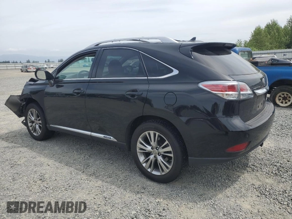 2013 Lexus RX 450h with VIN JTJBC1BAXD2444943, listed as a Copart auction lot 59564125 with Not provided miles and Salvage title. Bid and sale history available at DreamBid. Image 2.
