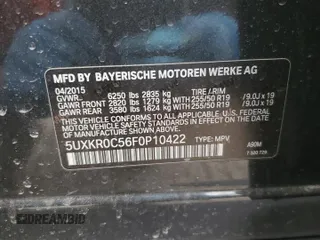 2015 BMW X5 xDrive35i z VIN 5UXKR0C56F0P10422, wystawiony jako Copart lot #49214395 z przebiegiem 115 374 mil mil oraz Szkoda całkowita • Salvage title. Historia ofert i sprzedaży dostępna na DreamBid. Obrazek 13.