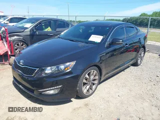 2013 Kia Optima SX with VIN 5XXGR4A66DG094565, listed as a IAAI auction lot 42295476 with 112,618 mi miles and . Bid and sale history available at DreamBid. Image 2.