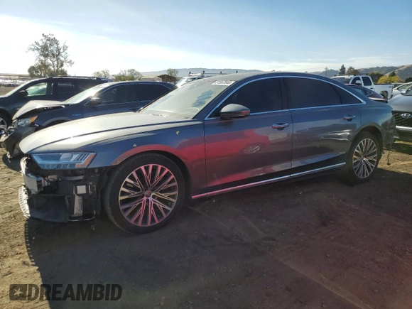 2020 Audi A8 с VIN WAU8EAF81LN002559, выставлен на аукционе Copart как лот 81567644 с пробегом 29 458 миль миль и Списание • Salvage title. История ставок и продаж доступна на DreamBid. Изображение 1.