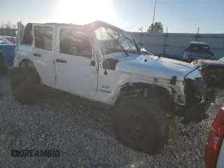 2018 Jeep Wrangler JK Unlimited Sahara with VIN 1C4BJWEG4JL888265, listed as a Copart auction lot 82708034 with 42,955 mi miles and Salvage Title. Bid and sale history available at carsss.com. Image 4.