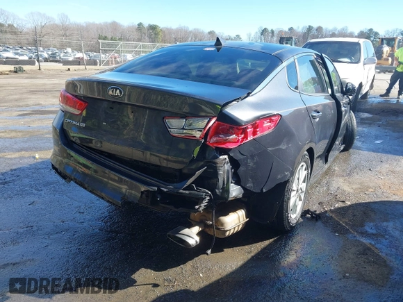 2017 Kia Optima LX with VIN 5XXGT4L34HG129887, listed as a IAAI auction lot 41653680 with 123,350 mi miles. Bid and sale history available at carsss.com. Image 4.