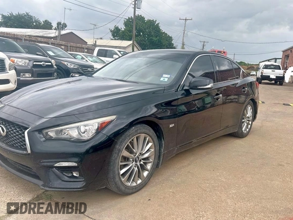 2018 Infiniti Q50 Luxe z VIN JN1EV7AP2JM357804, wystawiony jako Copart lot #63931465 z przebiegiem 170 382 mil mil oraz Czysty tytuł • Clean title. Historia ofert i sprzedaży dostępna na DreamBid. Obrazek 2.