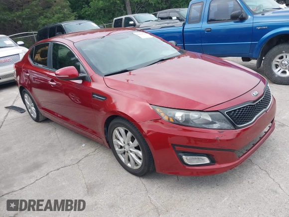 2014 Kia Optima EX z VIN 5XXGN4A71EG284280, wystawiony jako IAAI lot #42278795 z przebiegiem 179 200 mil mil oraz . Historia ofert i sprzedaży dostępna na DreamBid. Obrazek 1.