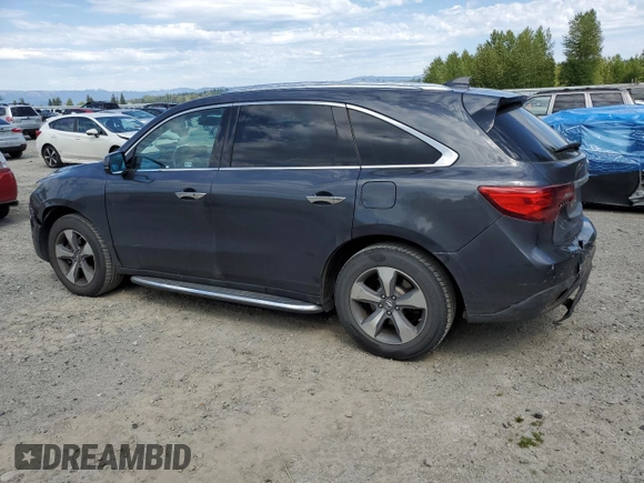 2014 Acura MDX with VIN 5FRYD3H26EB010084, listed as a Copart auction lot 55653775 with 97,461 mi miles and Salvage Title. Bid and sale history available at DreamBid. Image 2.