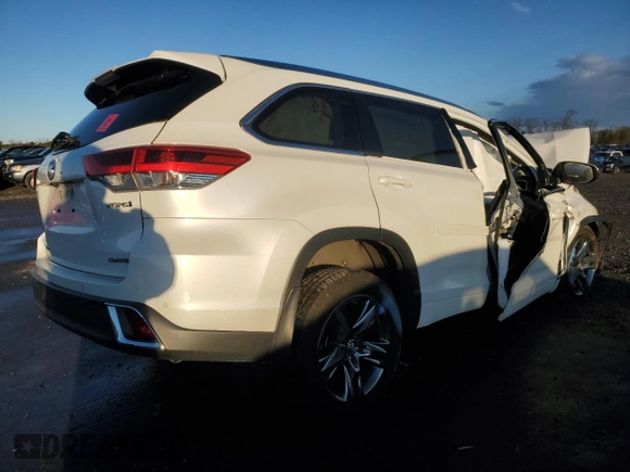 2018 Toyota Highlander Hybrid Limited with VIN 5TDDGRFHXJS039482, listed as a Copart auction lot 86835554 with Not provided miles and Salvage title. Bid and sale history available at DreamBid. Image 3.