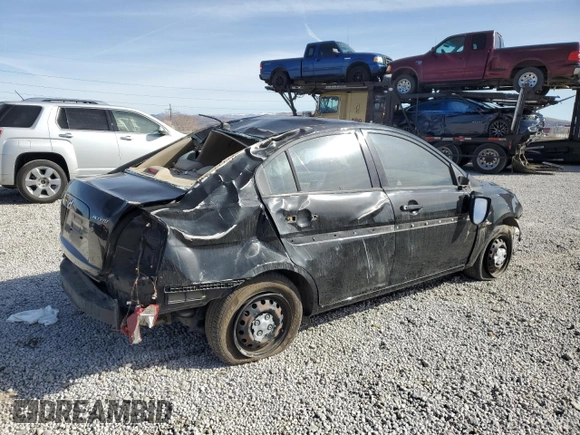 2007 Hyundai Accent GLS with VIN KMHCN46C47U122463, listed as a Copart auction lot 46126345 with 92,824 mi miles and Salvage Title. Bid and sale history available at carsss.com. Image 3.