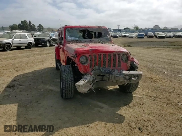 2020 Jeep Wrangler Unlimited Rubicon with VIN 1C4HJXFN3LW107654, listed as a Copart auction lot 54021595 with 39,587 mi miles and Salvage title. Bid and sale history available at DreamBid. Image 14.