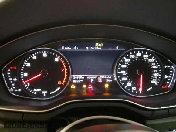2019 Audi A4 Premium with VIN WAUDNAF43KA108576, listed as a Copart auction lot 51699025 with 54,950 mi miles and Salvage title. Bid and sale history available at DreamBid. Image 9.