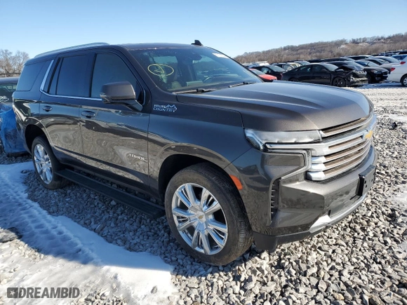 2021 Chevrolet Tahoe High Country with VIN 1GNSKTKL6MR149663, listed as a Copart auction lot 81101224 with 0 mi miles and Salvage Title. Bid and sale history available at carsss.com. Image 4.