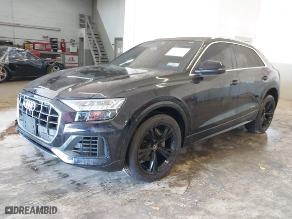 2019 Audi Q8 Premium Plus with VIN WA1BVAF18KD037741, listed as a IAAI auction lot 41715746 with 56,198 mi miles. Bid and sale history available at carsss.com. Image 22.