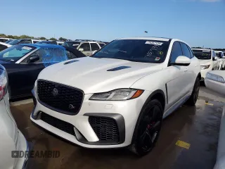 2023 Jaguar F-Pace SVR with VIN SADCZ2EE7PA704580, listed as a Copart auction lot 74357134 with Not Provided miles and Salvage Title. Bid and sale history available at DreamBid. Image 1.