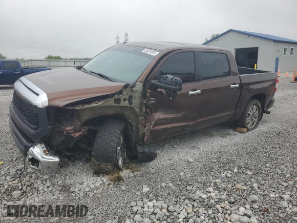 2017 Toyota Tundra Platinum with VIN 5TFAY5F10HX606671, listed as a Copart auction lot 58324935 with 137,112 mi miles and Salvage title. Bid and sale history available at DreamBid. Image 1.