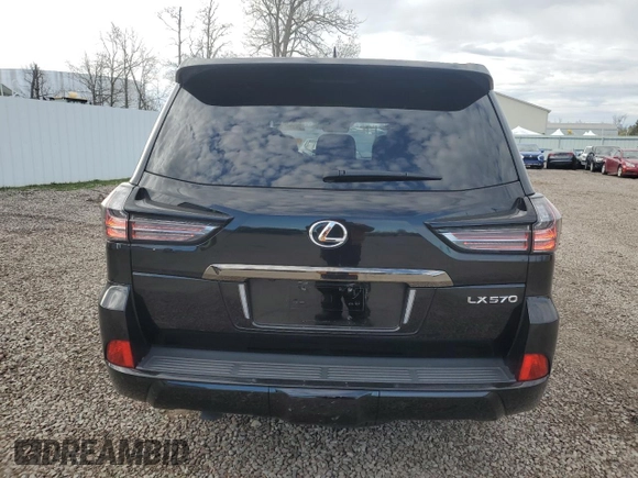 2019 Lexus LX 570 with VIN JTJHY7AX0K4292290, listed as a Copart auction lot 55386945 with 29,271 mi miles and Salvage Title. Bid and sale history available at DreamBid. Image 6.
