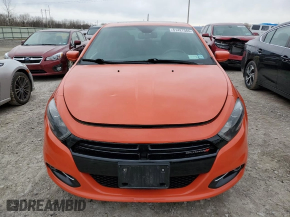 2015 Dodge Dart SXT with VIN 1C3CDFBB1FD301417, listed as a Copart auction lot 51427565 with 129,131 mi miles and Salvage Title. Bid and sale history available at carsss.com. Image 5.