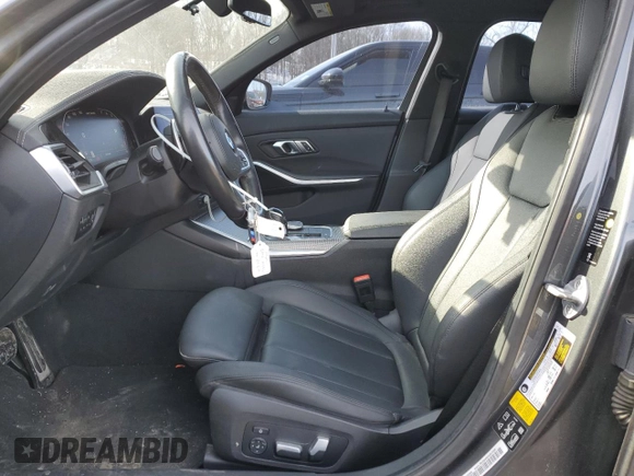 2020 BMW 3 Series M340i xDrive with VIN WBA5U9C02LFH17348, listed as a Copart auction lot 45452545 with 56,869 mi miles and Salvage Title. Bid and sale history available at DreamBid. Image 7.