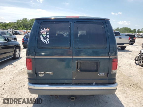 1998 Ford Econoline Passenger XL with VIN 1FMRE11L0WHA00514, listed as a Copart auction lot 64441065 with 111,243 mi miles and Salvage title. Bid and sale history available at DreamBid. Image 6.