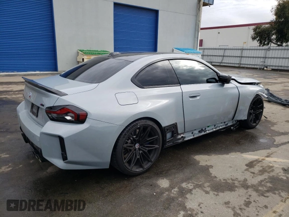 2023 BMW M2 with VIN 3MF13DM08P8C92118, listed as a Copart auction lot 84905124 with 18,454 mi miles and Salvage Title. Bid and sale history available at carsss.com. Image 3.