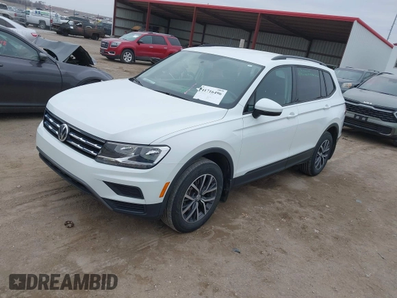 2021 Volkswagen Tiguan S z VIN 3VV0B7AX5MM071469, wystawiony jako IAAI lot #41716496 z przebiegiem 38 213 mil mil oraz . Historia ofert i sprzedaży dostępna na DreamBid. Obrazek 2.