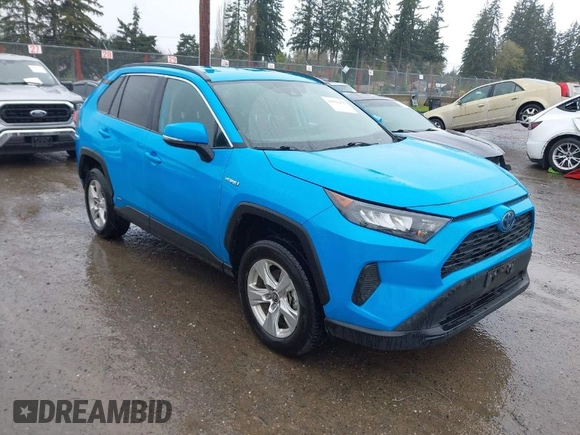 2021 Toyota RAV4 Hybrid LE with VIN 2T3MWRFV4MW117783, listed as a IAAI auction lot 41991477 with 39,675 mi miles. Bid and sale history available at carsss.com. Image 1.