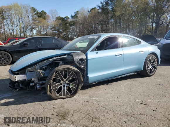 2023 Porsche Taycan with VIN WP0AA2Y11PSA11164, listed as a Copart auction lot 50695385 with 23,833 mi miles and Salvage Title. Bid and sale history available at DreamBid. Image 1.