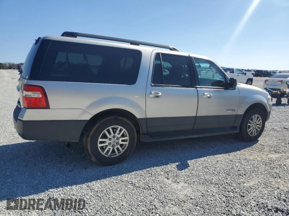 2007 Ford Expedition EL XLT with VIN 1FMFK15577LA21026, listed as a Copart auction lot 43594955 with 187,414 mi miles and Salvage Title. Bid and sale history available at carsss.com. Image 3.