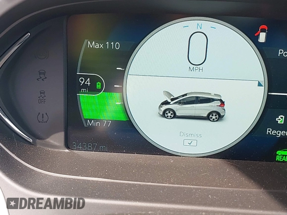 2020 Chevrolet Bolt EV LT z VIN 1G1FY6S0XL4108666, wystawiony jako IAAI lot #41682212 z przebiegiem 34 387 mil mil oraz . Historia ofert i sprzedaży dostępna na DreamBid. Obrazek 15.