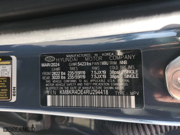 2024 Hyundai IONIQ 5 Limited with VIN KM8KR4DE4RU294418, listed as a Copart auction lot 43161805 with 5319 miles and Salvage Title. Bid and sale history available at carsss.com. Image 13.