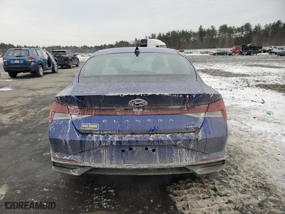 2023 Hyundai Elantra Limited with VIN KMHLP4AG0PU485914, listed as a Copart auction lot 42193255 with 28,271 mi miles and Salvage Title. Bid and sale history available at carsss.com. Image 6.