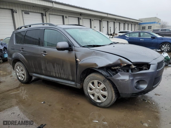 2012 Mitsubishi Outlander ES with VIN JA4AS2AW0CU003615, listed as a Copart auction lot 44958605 with 133,483 mi miles and Salvage Title. Bid and sale history available at carsss.com. Image 4.