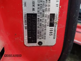 1986 Toyota MR2 z VIN JT2AW15C3G0056187, wystawiony jako Copart lot #45431545 z przebiegiem 128 456 mil mil oraz Tytuł czysty. Historia ofert i sprzedaży dostępna na DreamBid. Obrazek 12.