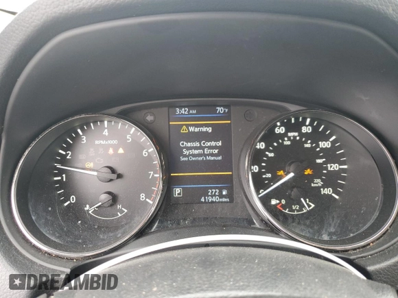 2020 Nissan Rogue SV with VIN KNMAT2MT0LP523946, listed as a Copart auction lot 47184445 with 41,940 mi miles and Salvage Title. Bid and sale history available at carsss.com. Image 9.