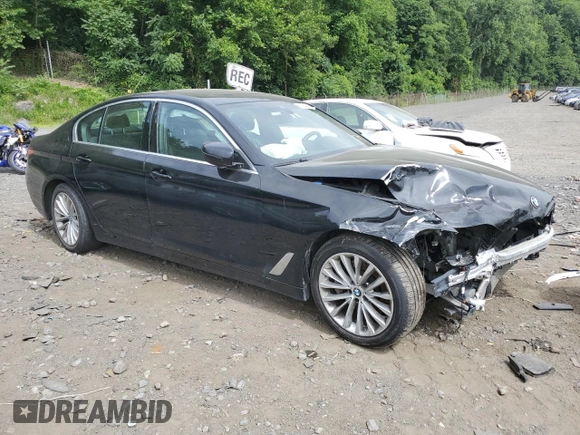 2021 BMW 5 Series 530i xDrive with VIN WBA13BJ08MWW93390, listed as a Copart auction lot 61654894 with 35,099 mi miles and Salvage Title. Bid and sale history available at carsss.com. Image 4.