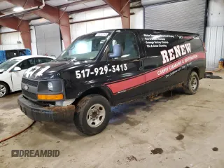 2005 Chevrolet Express Cargo with VIN 1GCGG29V851152274, listed as a Copart auction lot 48233745 with 214,866 mi miles and Clean title. Bid and sale history available at DreamBid. Image 1.